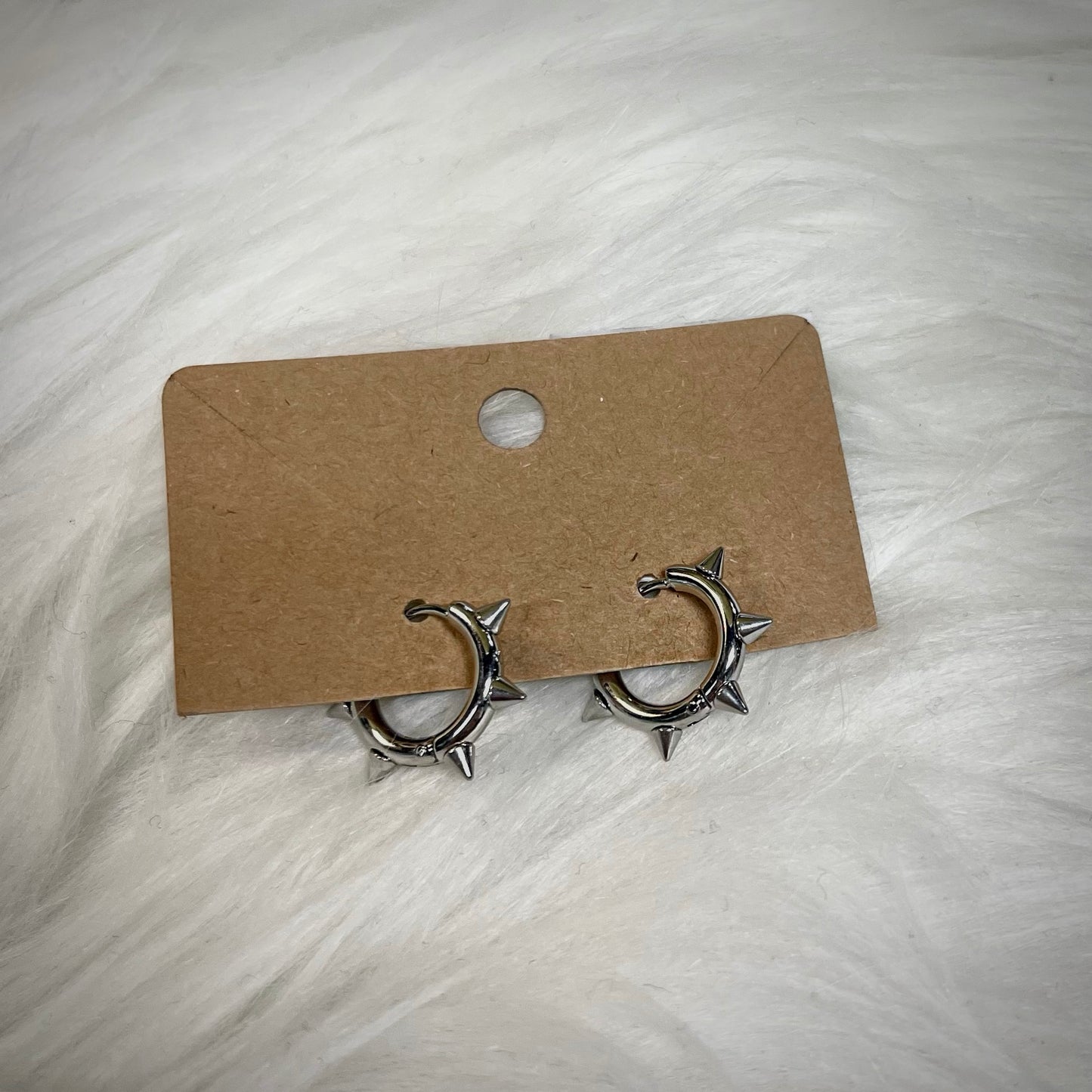Spiked hoop earrings