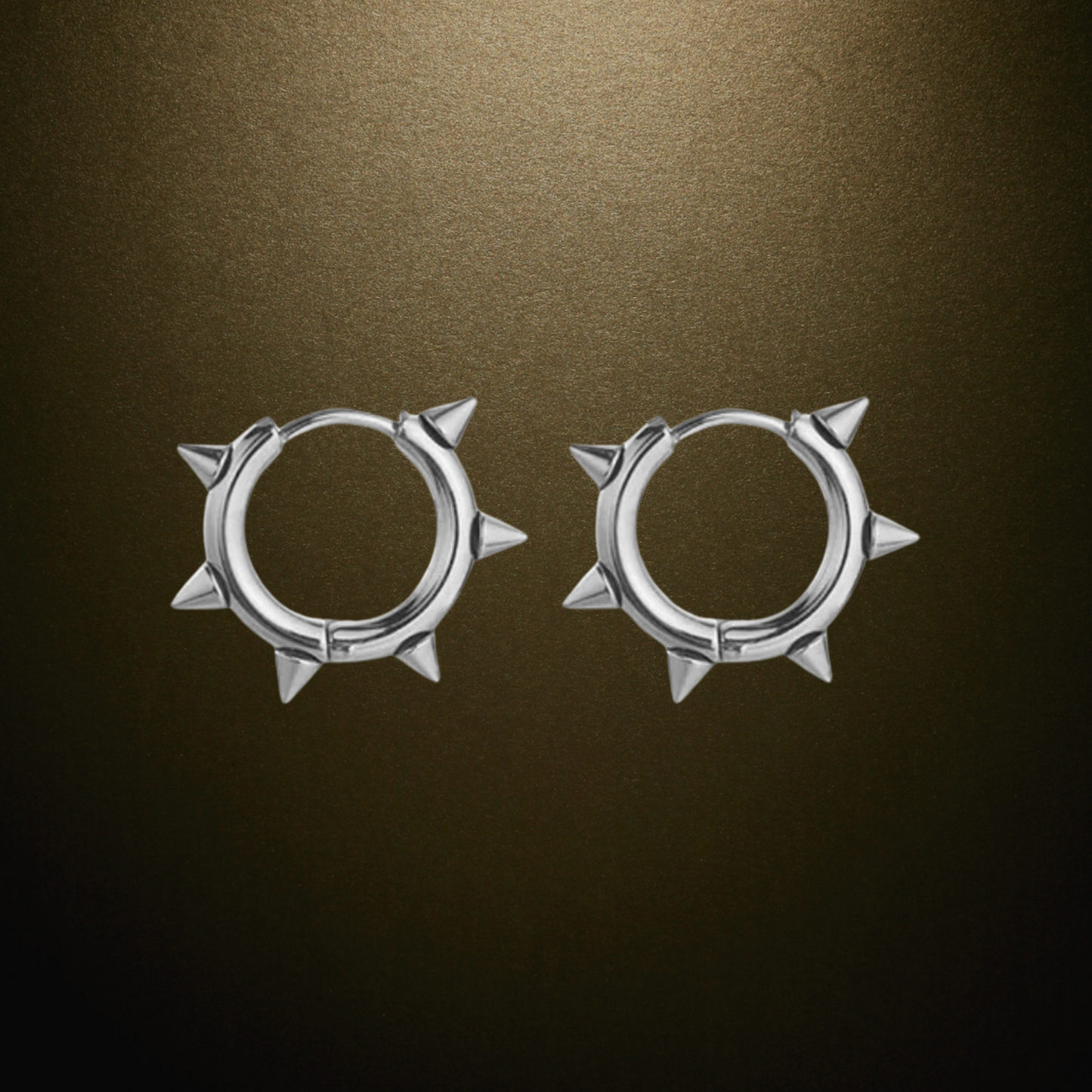 Spiked hoop earrings